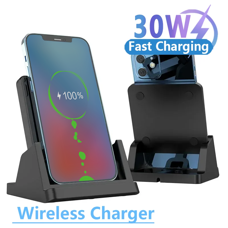 Micro Usb Cable - 30W kablosuz şarj aleti pedi masaüstü