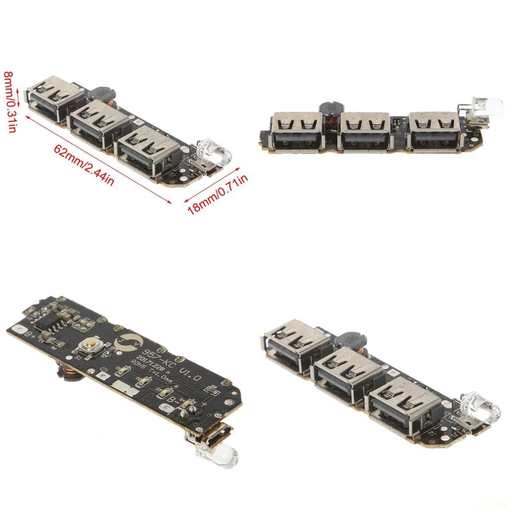 B03F 5 V 2.1A 3 USB Güç Bankas - Li Ion Charger Module incelemesi ve fiyatı