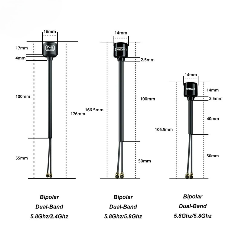 Flywoo Bipolar Çift Bantlı 5.8 - Antenna 2.4Ghz incelemesi ve fiyatı