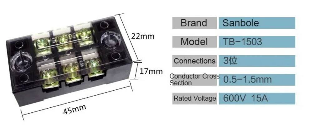 10 adet Çift Sıralı Bakır TB-1 - Screw Terminal Block incelemesi ve fiyatı