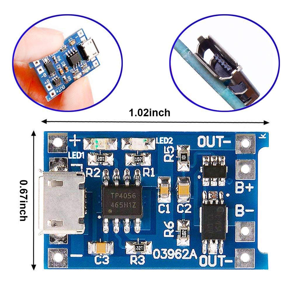 2/5 adet tip-c mikro Mini 5V1A - Tp4056 Module incelemesi ve fiyatı