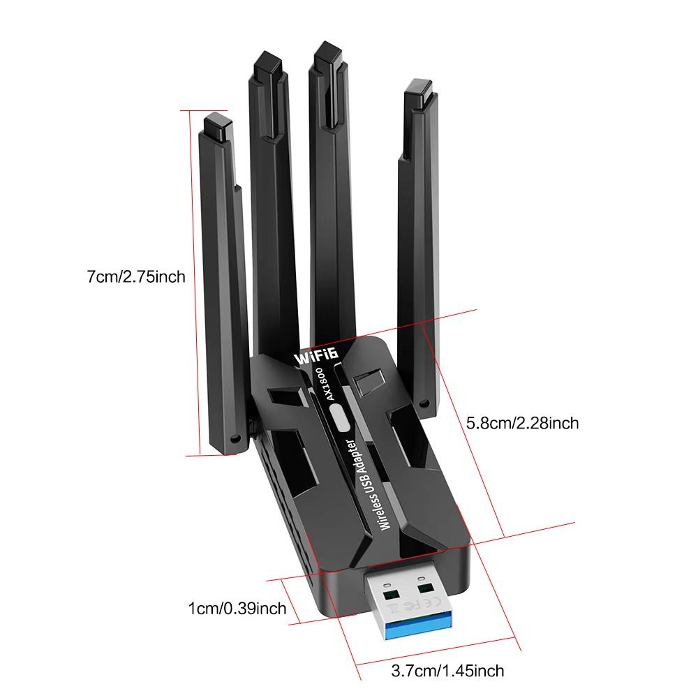 WiFi 6 USB Adaptörü 1800Mbps Ç - Antenna 2.4Ghz incelemesi ve fiyatı