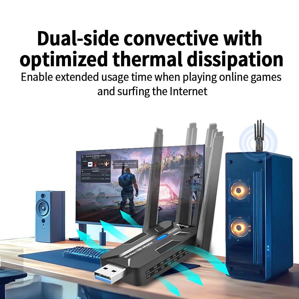 WiFi 6 USB Adaptörü 1800Mbps Ç - Antenna 2.4Ghz incelemesi ve fiyatı